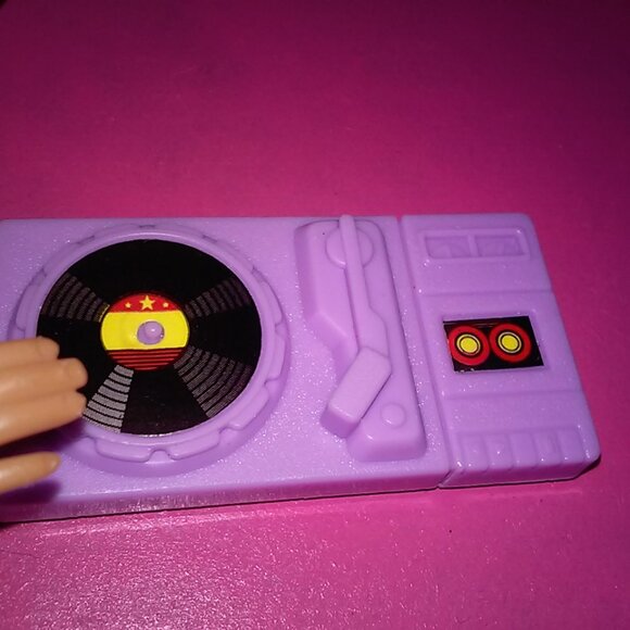 Barbie Doll purple speakers & record player music band 80s - Picture 4 of 5